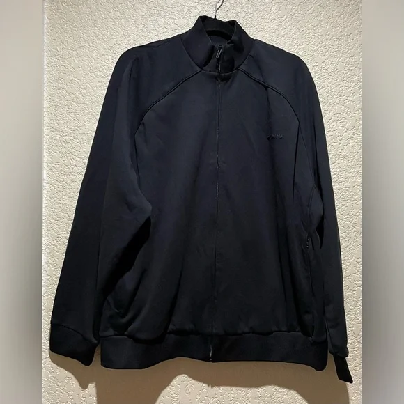 NikeSkims Matte Tricot Oversized Track Jacket Full Zip, Obsidian Black Size XL